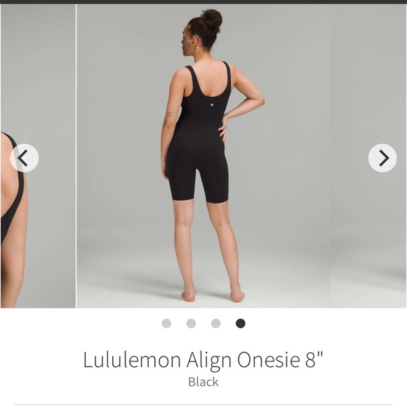 Lululemon align onesie Bodysuit 8” Black Sz 6 - Picture 2 of 7
